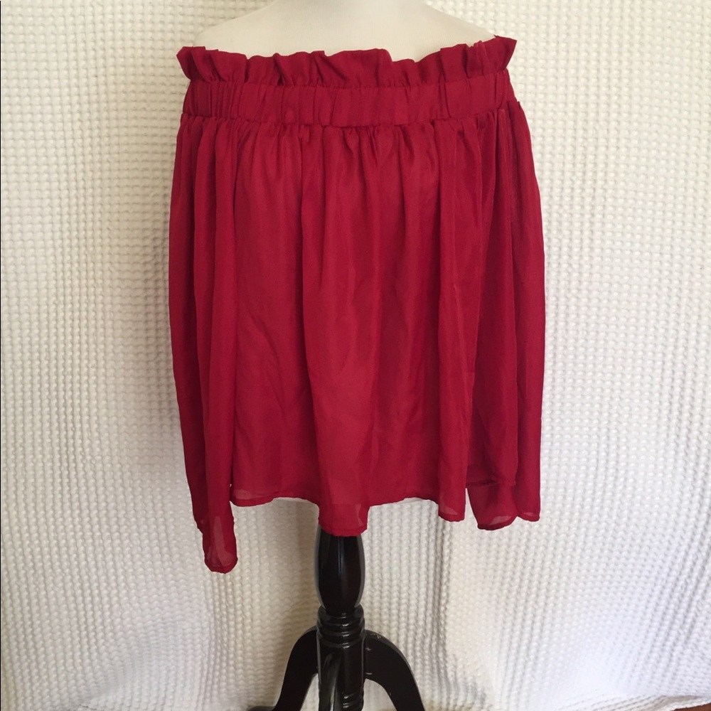 Woman’s off-shoulder top